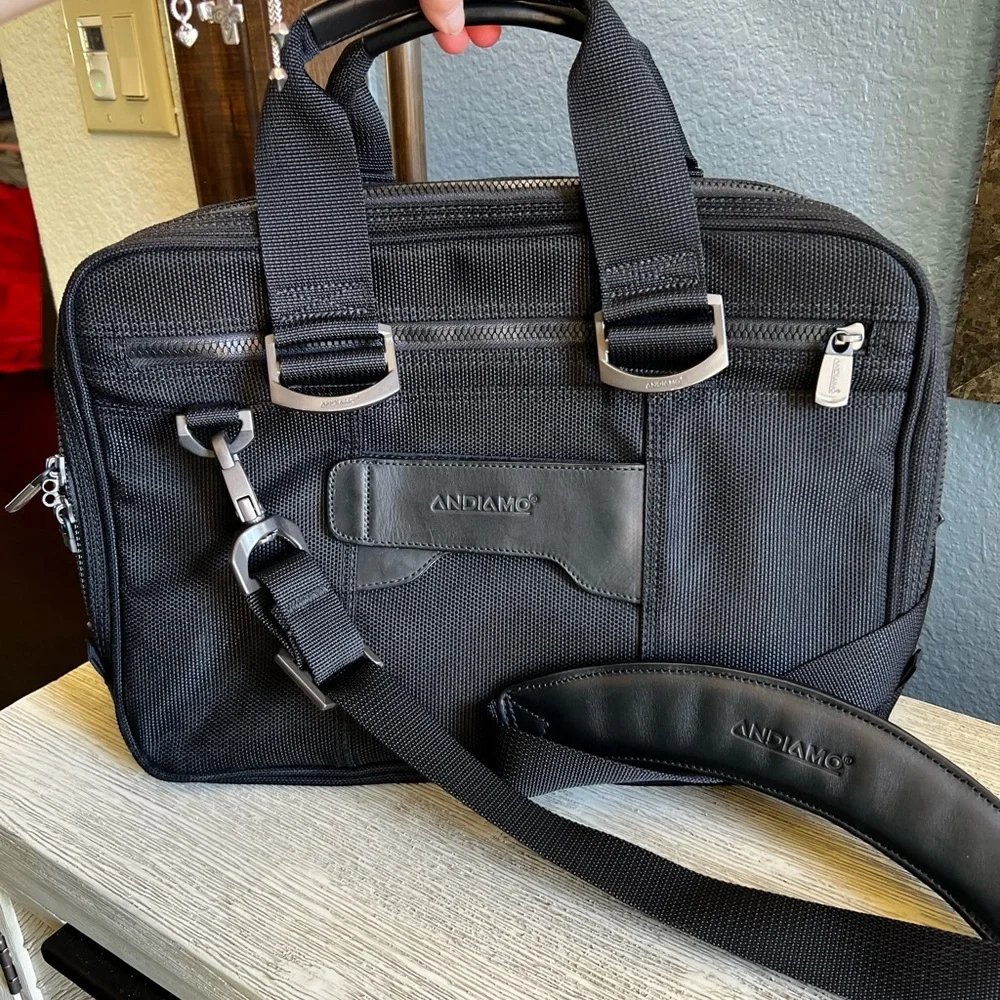 Andiamo Gray Laptop Bag for Men